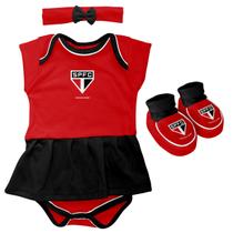 Body Bebe + Pantufa + Lacinho Menina Sao Paulo F. C. Oficial - Vermelho - GG (9-12 meses) Body Bebe + Pantufa + Lacinho Menina Sao Paulo F. C. Oficial - Vermelho - GG (9-12 meses)