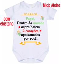 body bebê papai dentro da mamãe agora batem 2 corações apaixonas por você cód 2344 body bebê papai dentro da mamãe agora batem 2 corações apaixonas por você cód 2344