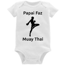 Body Bebê Papai Faz Muay Thai - Foca na Moda