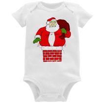 Body Bebê Papai Noel Chaminé - Foca na Moda