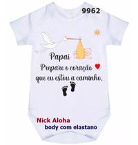 body bebê papai prepare o coração que eu estou a caminho cód 9962 body bebê papai prepare o coração que eu estou a caminho cód 9962