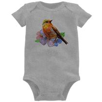 Body Bebê Pássaro e Flores - Foca na Moda