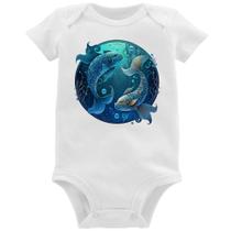 Body Bebê Peixes Sígno - Foca na Moda