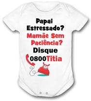 Body bebê personalizado 0800 titia infatil