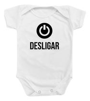 Body Bebê Personalizado Botao Desligar Baby Divertido Frases