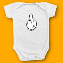 Body Bebê Personalizado Dedo Médio Mickey Menino Menina Bori