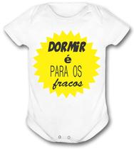 Body bebê personalizado dormir é para os fracos novo