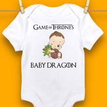 Body Bebê Personalizado Game Thrones Baby Dragon Targaryen - BorizinhoBaby