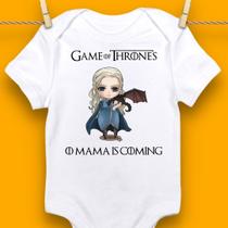 Body Bebê Personalizado Game Thrones Mama Khaleesi Jon Série