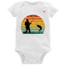 Body Bebê Pescaria Vintage Sunset - Foca na Moda