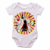 Body Bebê Premium infantil cruella deville 101 dalmatas if she Body Bebê Premium infantil cruella deville 101 dalmatas if she