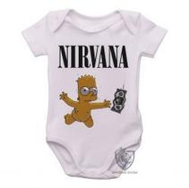 Body Bebê Premium infantil nirvana bart simpsons
