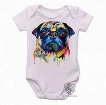 Body Bebê Premium infantil pug colorido Body Bebê Premium infantil pug colorido