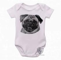 Body Bebê Premium infantil pug descolorido Body Bebê Premium infantil pug descolorido