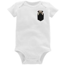 Body Bebê PUG de Bolso - Foca na Moda