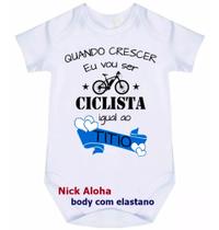 body bebê quando crescer eu vou ser ciclista igual ao titio cód 9646