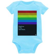 Body Bebê Rainbow is the new black - Foca na Moda