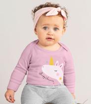 Body Bebê Recém-Nascido Sleepy Unicorn Rovitex Body Bebê Recém-Nascido Sleepy Unicorn Rovitex