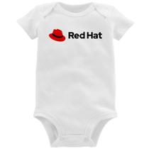 Body Bebê Red Hat Linux Logo - Foca na Moda Body Bebê Red Hat Linux Logo - Foca na Moda