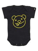 Body Bebê Rock Bearvana Preto Art Rock Body Bebê Rock Bearvana Preto Art Rock