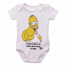 Body Bebê Roupa Infantil Criança Homer Simpsons culpa minha