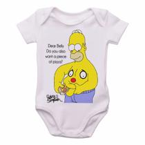 Body Bebê Roupa Infantil Criança Homer Simpsons pizza barrig