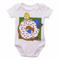 Body Bebê Roupa Infantil Criança Simpsons Homer rosquinha mo