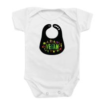 Body Bebe Roupa Presente Papai Mamãe Baby Vegan Babador