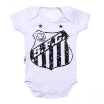 Body Bebê Santos Branco Escudo Oficial