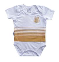 Body Bebê Santos Estampa Dourada Oficial Body Bebê Santos Estampa Dourada Oficial