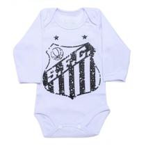 Body Bebê Santos Manga Longa Branco Oficial