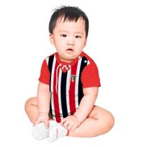 Body Bebê São Paulo Retrô Tricolor Oficial