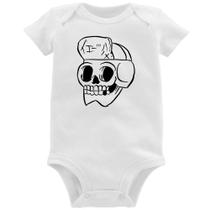 Body Bebê Skull Skeleton - Foca na Moda
