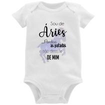 Body Bebê Sou de Áries - Foca na Moda