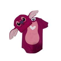 Body Bebê Stitch Corpo + Touca - Mesversário- Temático