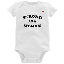 Body Bebê Strong as a woman - Foca na Moda