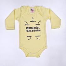 Body Bebê Suedine Manga Longa Amarelo Instruções