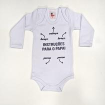 Body Bebê Suedine Manga Longa Branco Instruções