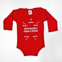 Body Bebê Suedine Manga Longa Vermelho Instruções