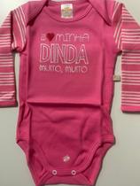 Body Bebê Suedine Plus de 09 a 12 Meses Rosa G