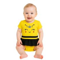 Body Bebê Temático Abelhinha Suedine 100% Algodão