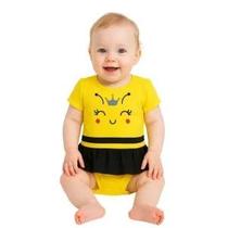 Body Bebê Temático Abelhinha Suedine 100% Algodão.