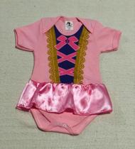 Body Bebê Tematico Com Saia Princesa Body Bebê Tematico Com Saia Princesa