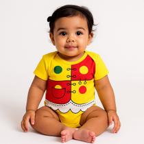 Body Bebê Temático Emília 100% Algodão.