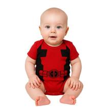 Body Bebê Temático Fantasia Infantil Deadpool