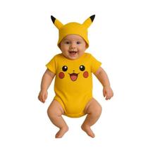 Body Bebê Temático Fantasia PIKACHU