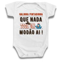 Body Bebê Temático Galinha Pintadinha Modão Musica Sertanejo - Borizinho Baby
