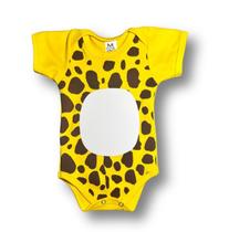 Body Bebê Temático Girafinha Marrom 100% Algodão. Body Bebê Temático Girafinha Marrom 100% Algodão.