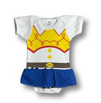 Body Bebê Temático Jessie com Saia 100% Algodão.