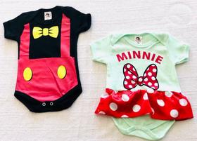 Body Bebê Tematico Kit 2 Bodys Mickey/ Minnie
